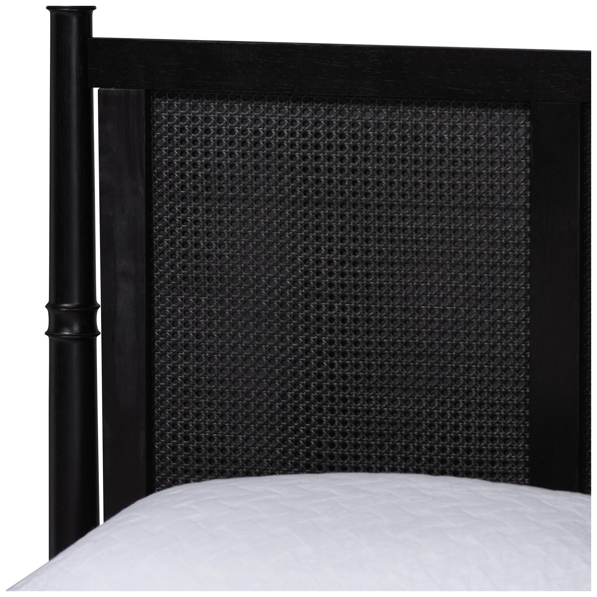 Image 5 Baxton Studio Marisela Black Wood Queen Canopy Bed more views
