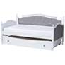 Baxton Studio Marlie White Twin Daybed w/ Roll-Out Trundle