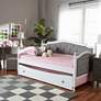 Baxton Studio Marlie White Twin Daybed w/ Roll-Out Trundle