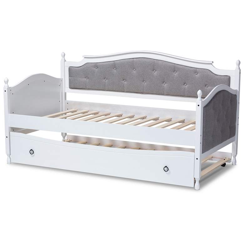 Image 6 Baxton Studio Marlie White Twin Daybed w/ Roll-Out Trundle more views