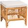 Baxton Studio Materra Natural Brown Rattan Footstool