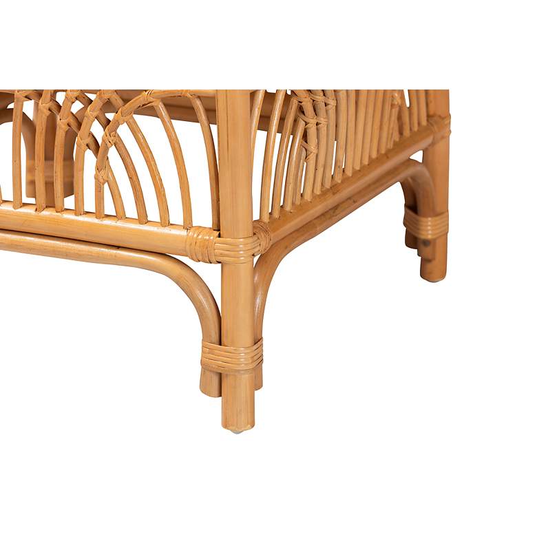 Image 3 Baxton Studio Materra Natural Brown Rattan Footstool more views