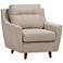 Baxton Studio Mckenzie Light Beige Fabric Living Room Chair