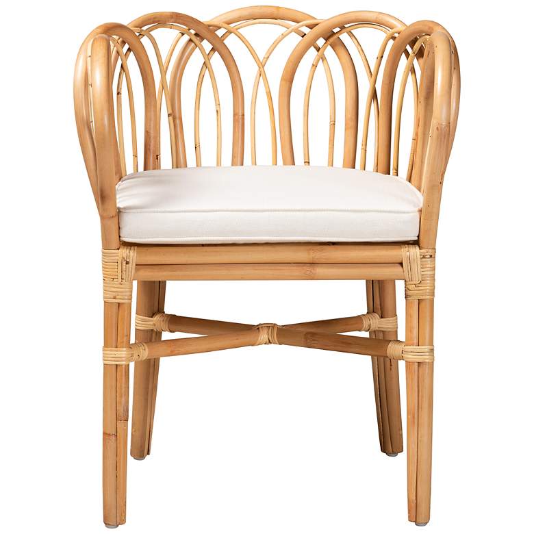Image 4 Baxton Studio Melody Natural Rattan Loop Back Dining Chair more views