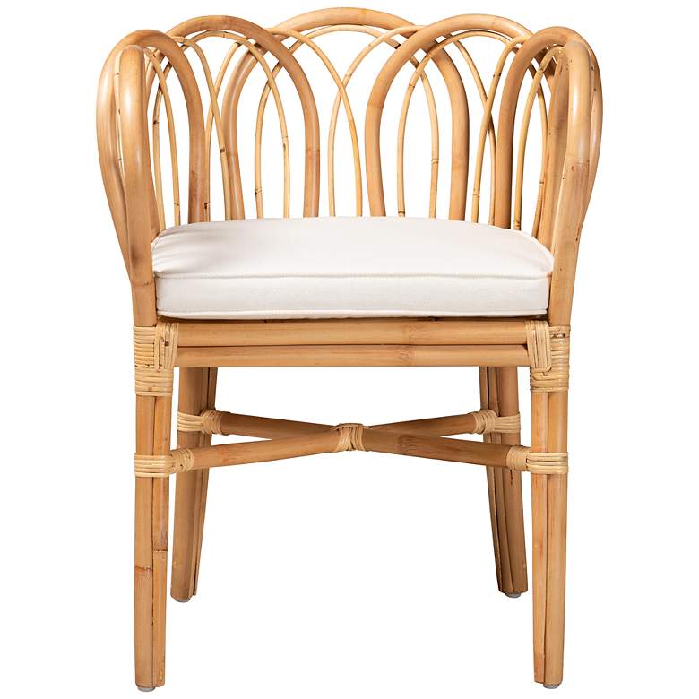 Image 4 Baxton Studio Melody Natural Rattan Loop Back Dining Chair more views