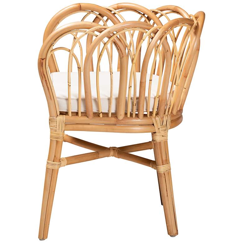 Image 5 Baxton Studio Melody Natural Rattan Loop Back Dining Chair more views