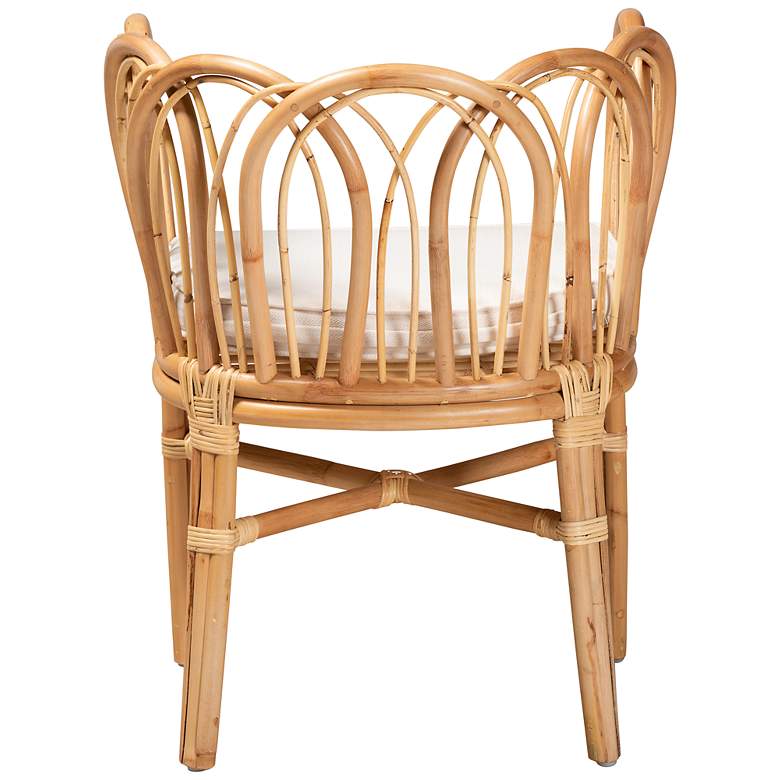 Image 6 Baxton Studio Melody Natural Rattan Loop Back Dining Chair more views