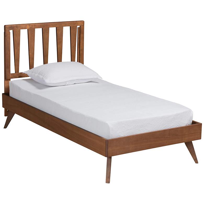 Image 2 Baxton Studio Michi Walnut Brown Twin Size Platform Bed