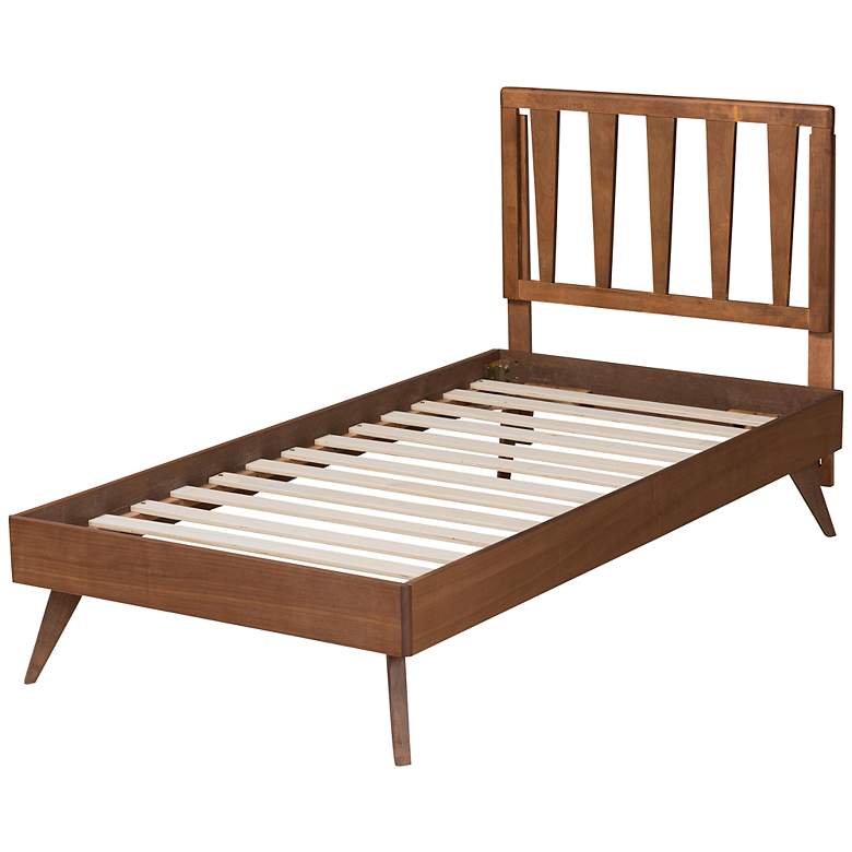 Image 5 Baxton Studio Michi Walnut Brown Twin Size Platform Bed more views