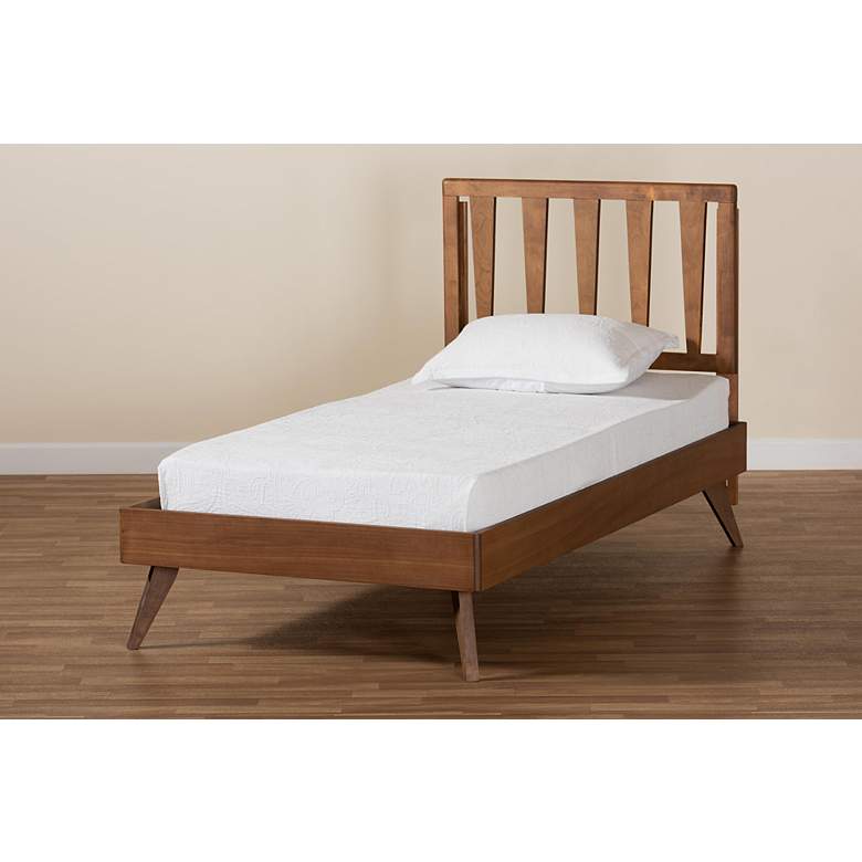 Image 7 Baxton Studio Michi Walnut Brown Twin Size Platform Bed more views