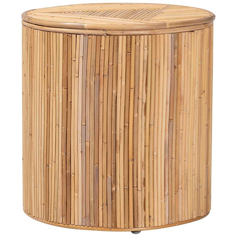 Image 1 Baxton Studio Milagra Modern Bohemian Natural Rattan End Table