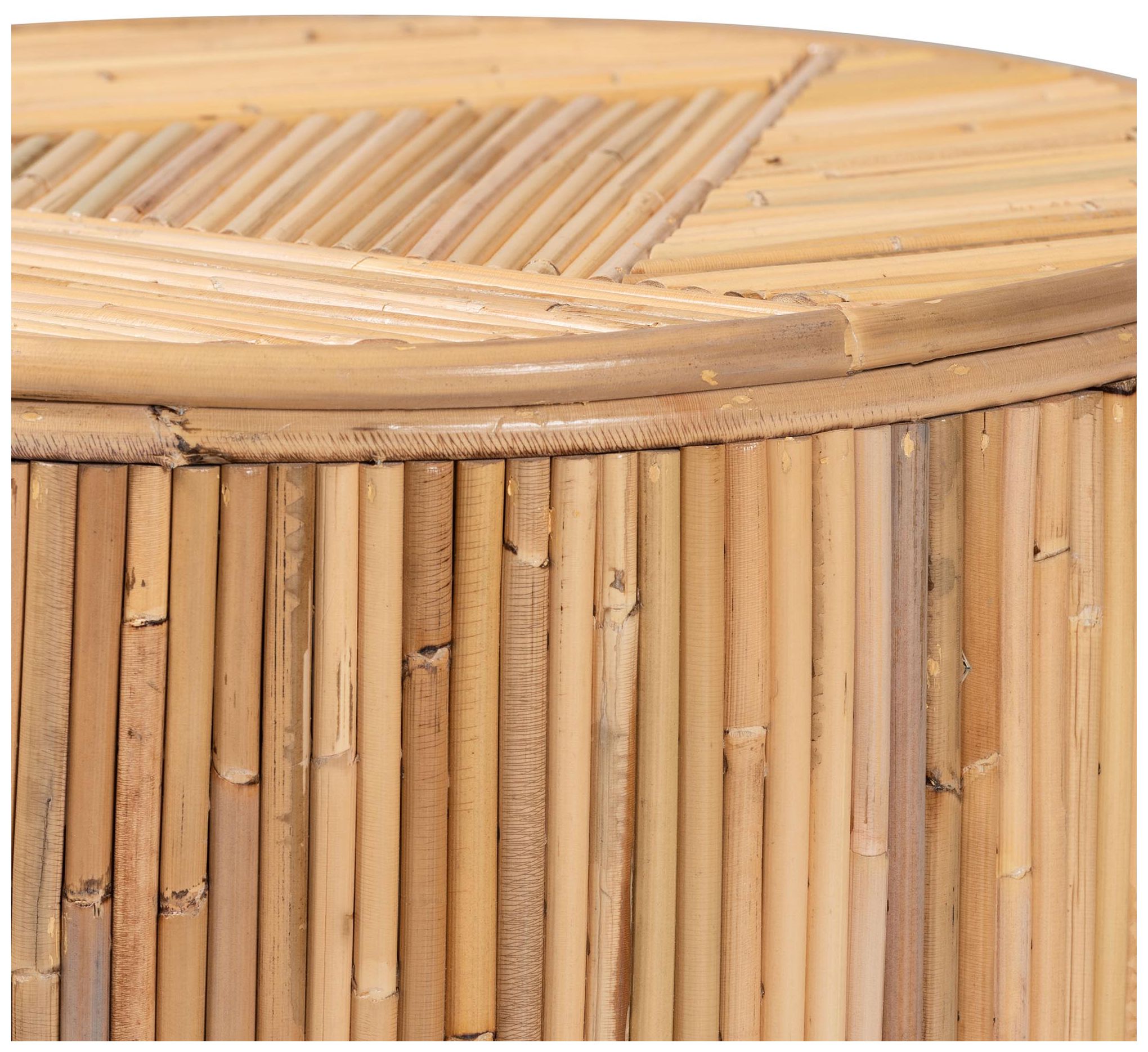 Image 3 Baxton Studio Milagra Modern Bohemian Natural Rattan End Table more views