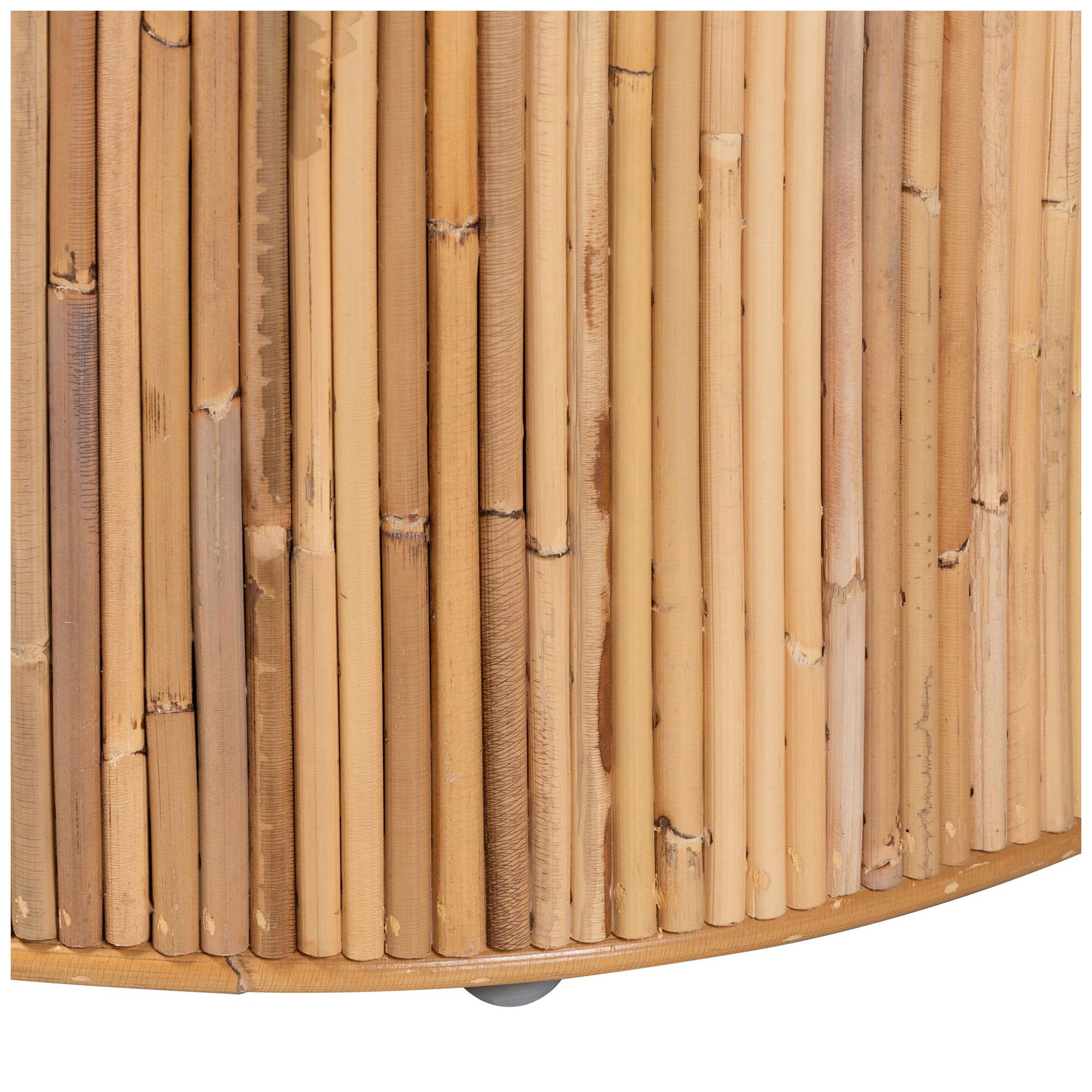 Image 4 Baxton Studio Milagra Modern Bohemian Natural Rattan End Table more views