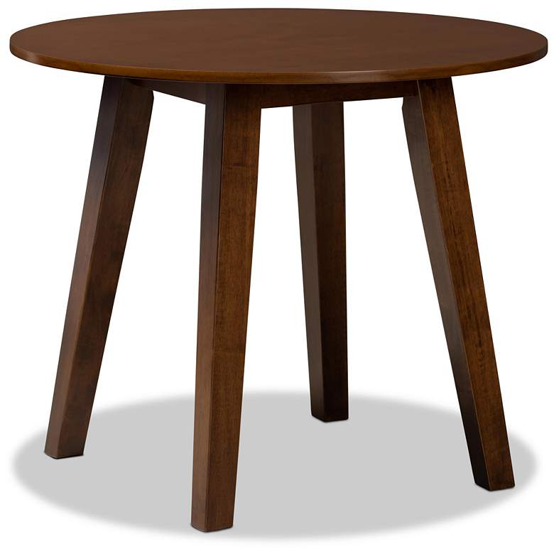 Image 3 Baxton Studio Mina 35 1/2" Wide Walnut Wood Dining Table and Chair Set more views