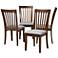 Baxton Studio Minette Grey Fabric Upholstered Wood Dining Chair Set