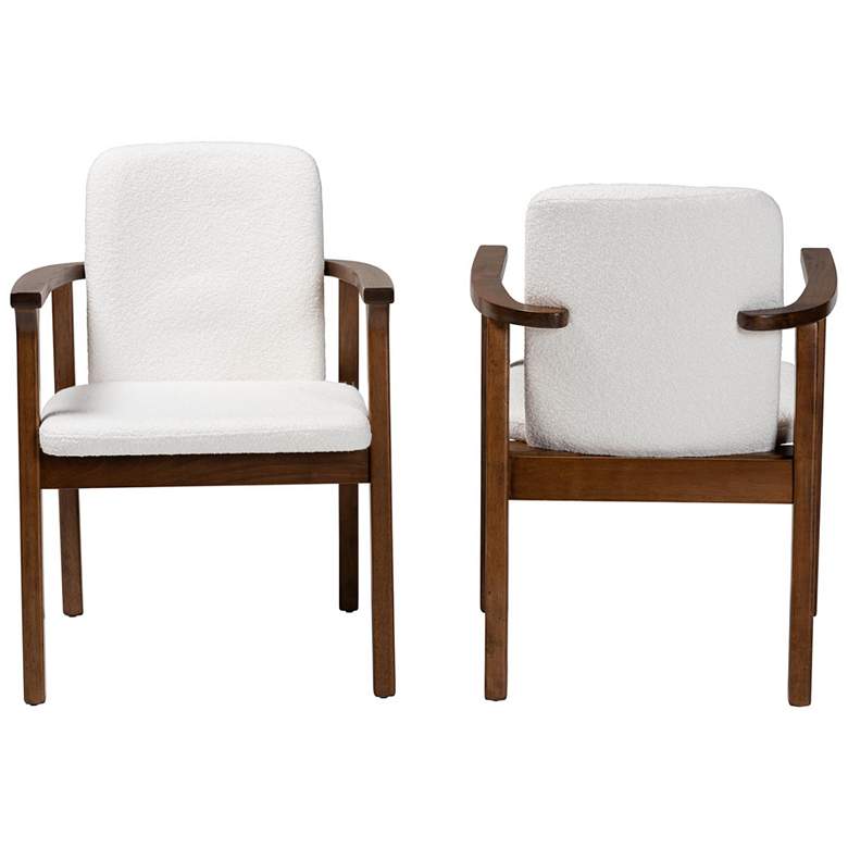 Image 3 Baxton Studio Miyagi Boucle Upholstered Dining Chair Set of 2- Armchair more views