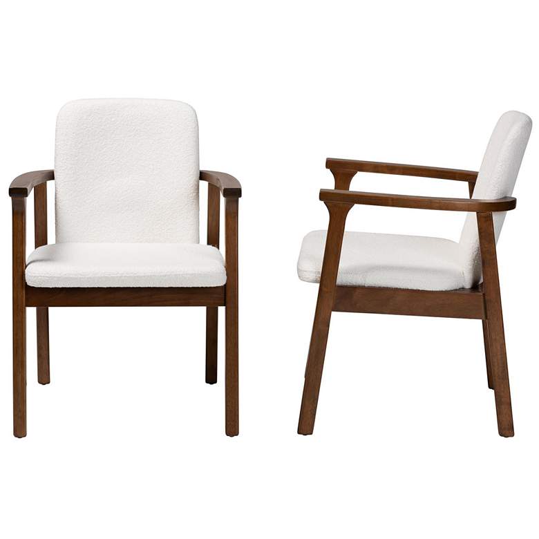 Image 4 Baxton Studio Miyagi Boucle Upholstered Dining Chair Set of 2- Armchair more views