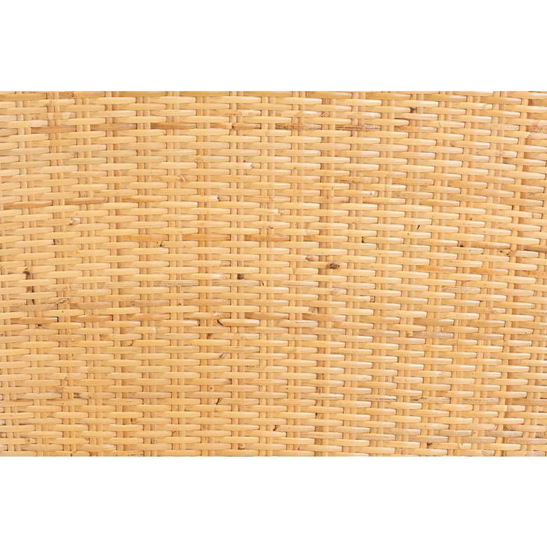 Image 5 Baxton Studio Monaco Brown Wood Natural Rattan Dining Chair more views