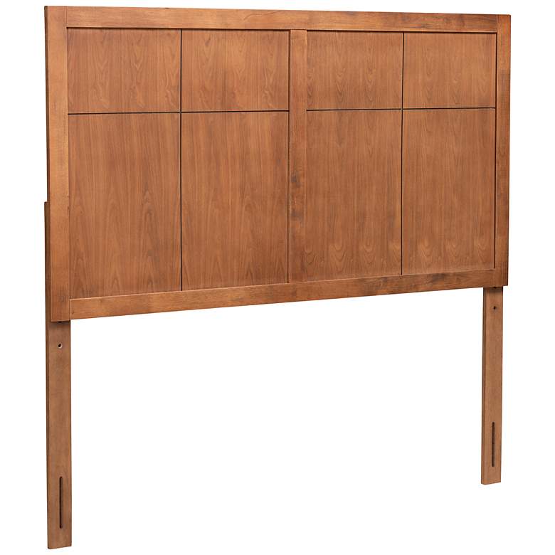 Image 2 Baxton Studio Monroe Modern Ash Walnut Finished Wood Queen Size Headboard