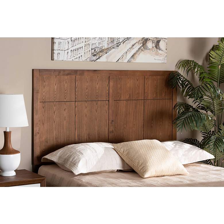 Image 5 Baxton Studio Monroe Modern Ash Walnut Finished Wood Queen Size Headboard more views
