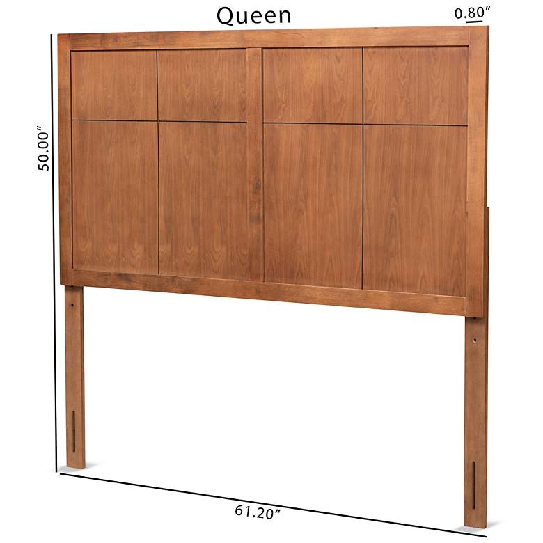 Image 6 Baxton Studio Monroe Modern Ash Walnut Finished Wood Queen Size Headboard more views