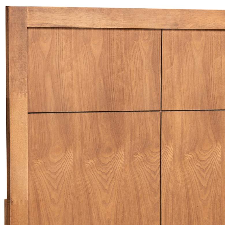 Image 3 Baxton Studio Monroe Modern Ash Walnut Finished Wood Twin Size Headboard more views