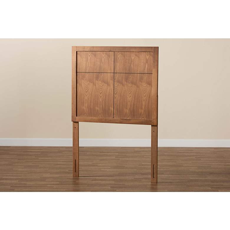 Image 6 Baxton Studio Monroe Modern Ash Walnut Finished Wood Twin Size Headboard more views