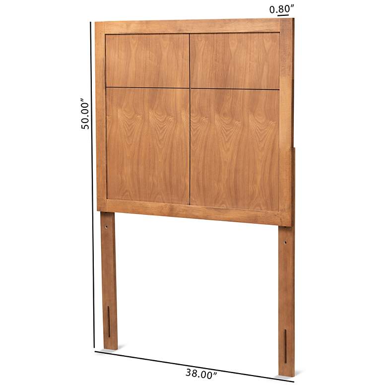Image 7 Baxton Studio Monroe Modern Ash Walnut Finished Wood Twin Size Headboard more views