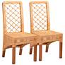 Baxton Studio Moscow Natural Brown Dining Chairs Set of 2