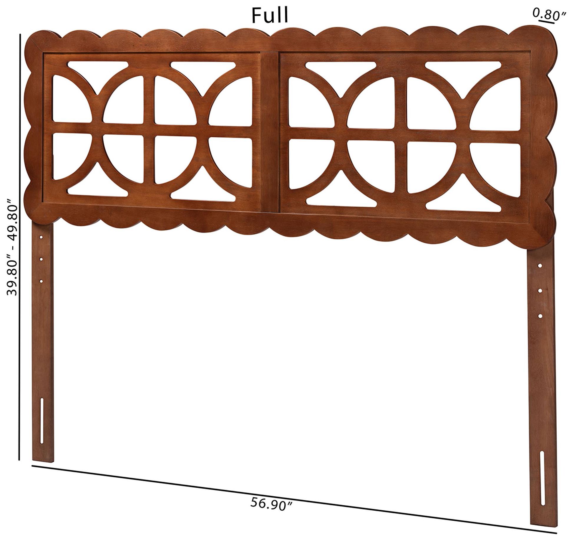 Image 5 Baxton Studio Nansen Wood Headboard - Adjustable Height, Full, Walnut more views