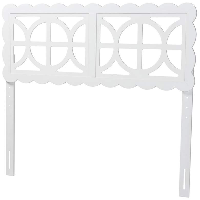 Image 2 Baxton Studio Nansen Wood Headboard - Adjustable Height, Full, White