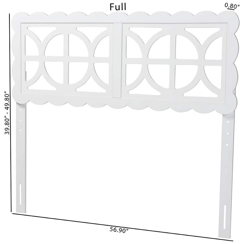 Image 5 Baxton Studio Nansen Wood Headboard - Adjustable Height, Full, White more views