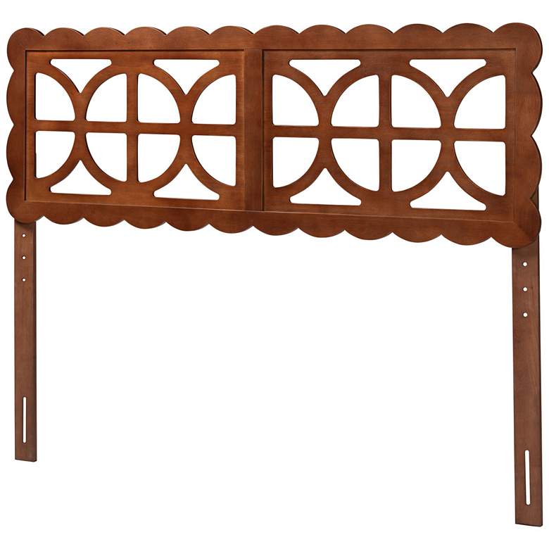 Image 1 Baxton Studio Nansen Wood Headboard - Adjustable Height, Queen, Walnut