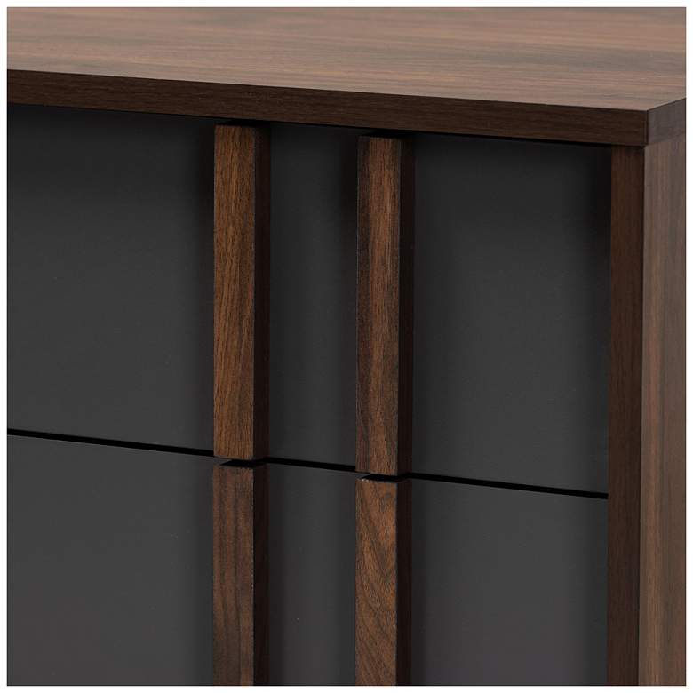 Image 6 Baxton Studio Naoki Two-Tone Grey and Walnut 6-Drawer Bedroom Dresser more views