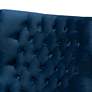 Baxton Studio Nelson Navy Blue Velvet Tufted Armchair