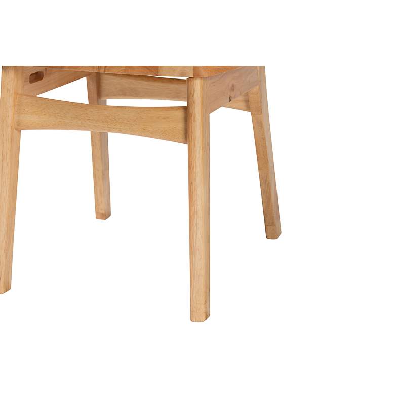 Image 4 Baxton Studio Nenet Oak Brown Wood Dining Chairs Set of 2 more views