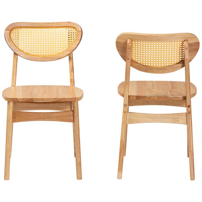 Image 6 Baxton Studio Nenet Oak Brown Wood Dining Chairs Set of 2 more views