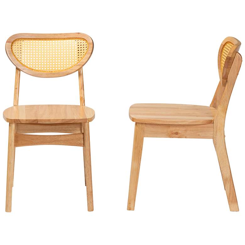 Image 7 Baxton Studio Nenet Oak Brown Wood Dining Chairs Set of 2 more views