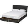 3_Baxton Studio Netti Dk Grey Upholstered 2-Drawer Queen Platform Storage Bed more views