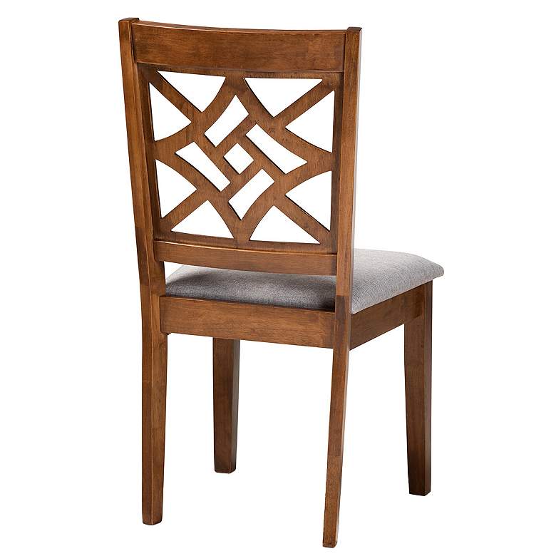 Image 2 Baxton Studio Nicolette Grey Fabric Upholstered 2-Piece Dining Chair Set more views