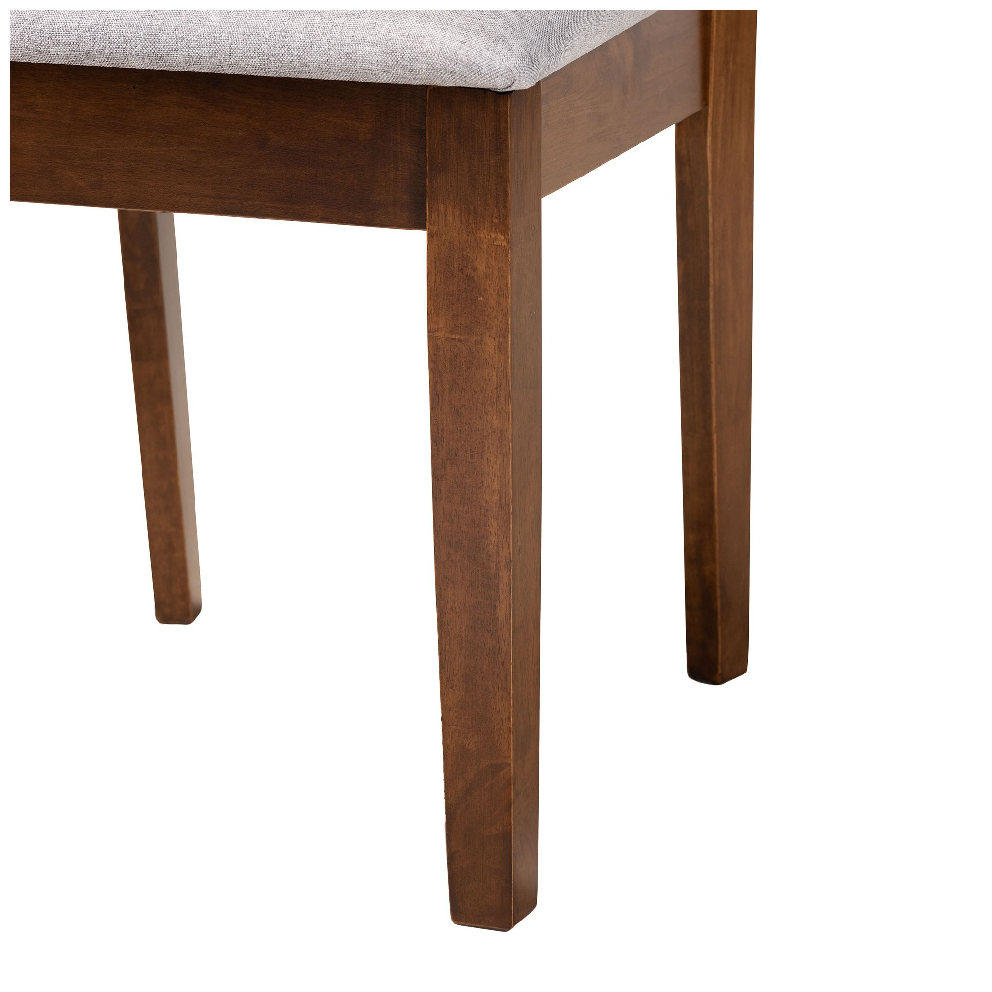 Image 6 Baxton Studio Nicolette Grey Fabric Upholstered 2-Piece Dining Chair Set more views