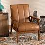 1_Baxton Studio Nikko Tan Faux Leather Tufted Lounge Chair