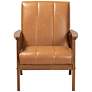 5_Baxton Studio Nikko Tan Faux Leather Tufted Lounge Chair more views