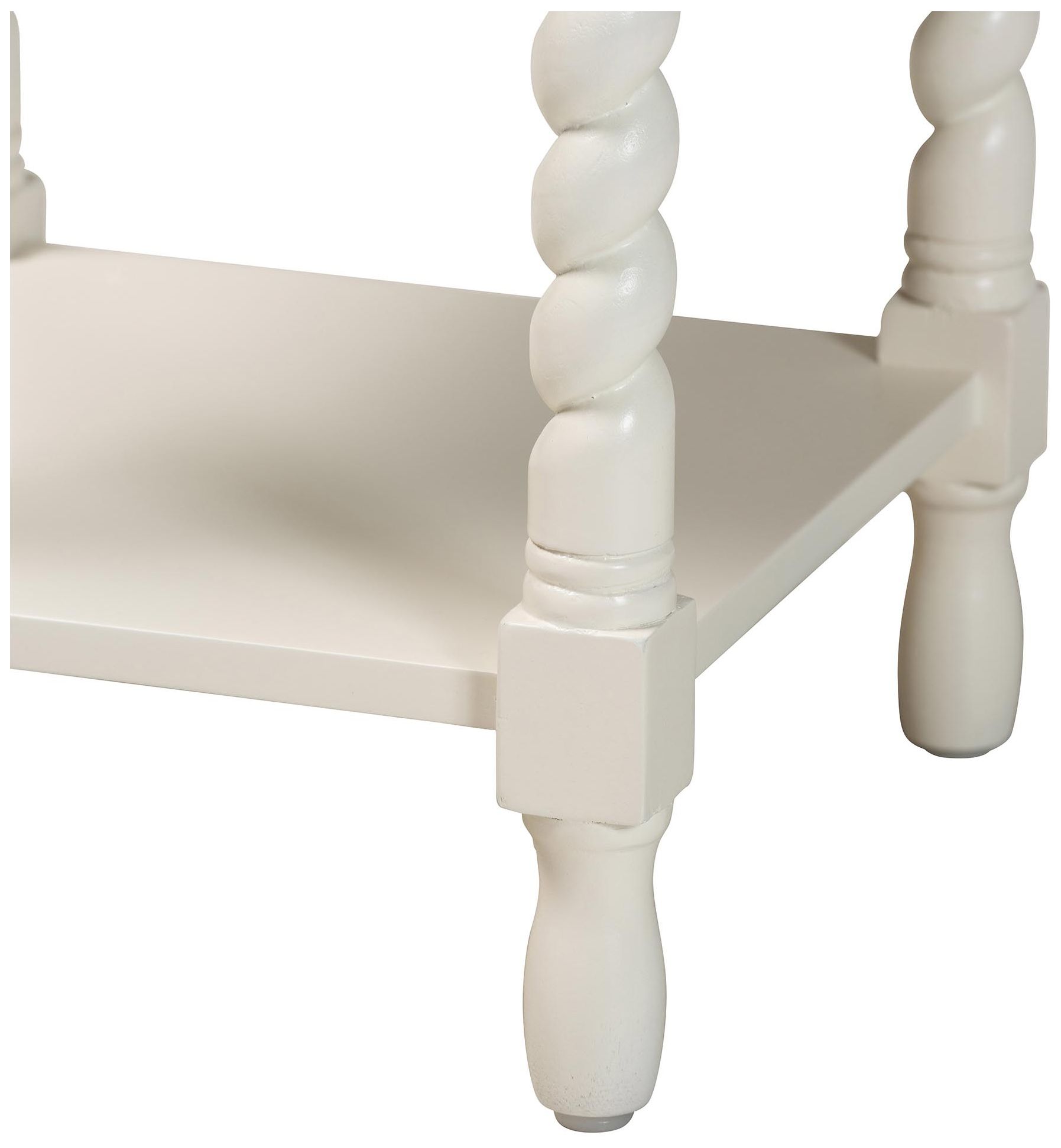 Baxton Studio Niklas Nightstand with Twisted Legs - 1-Drawer, White
