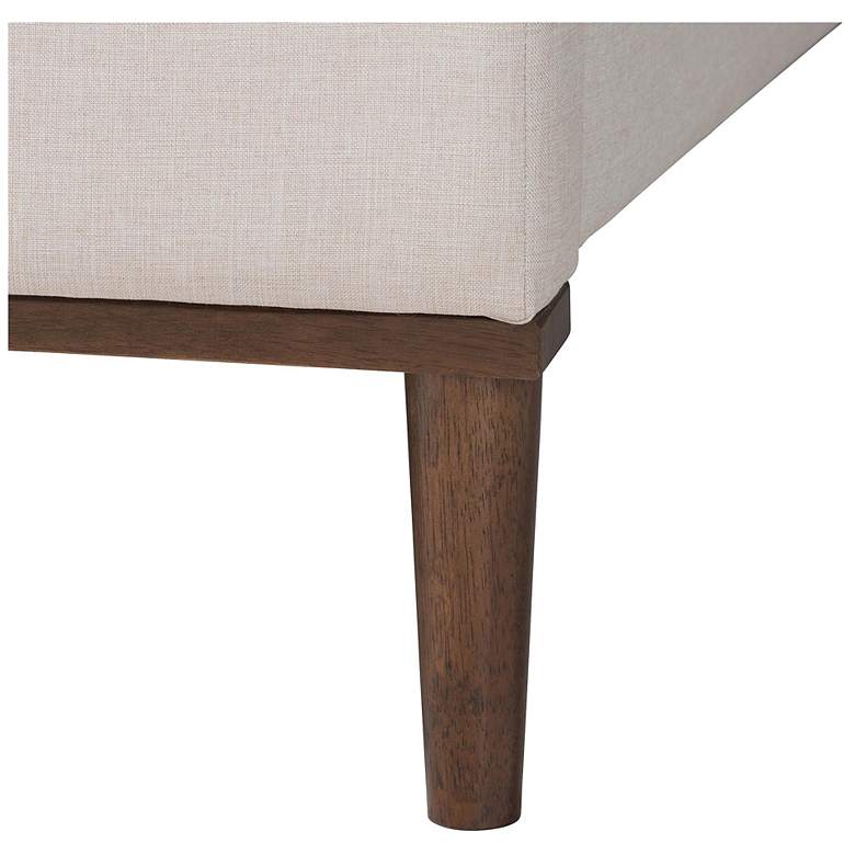 Image 7 Baxton Studio Nikolai Channel Tufted Beige Fabric and Wood Queen Bed more views
