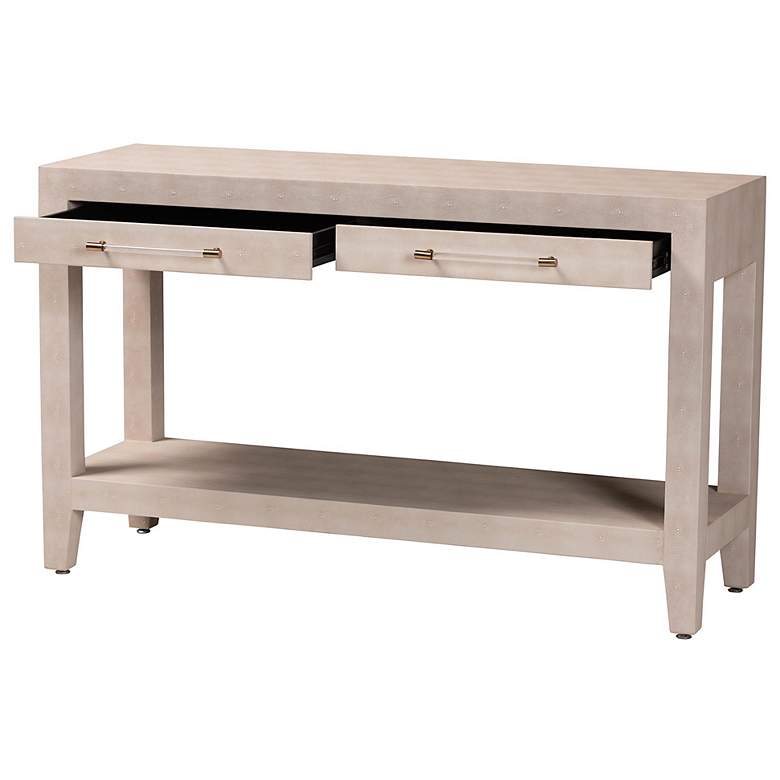 Image 3 Baxton Studio Nira Faux Shagreen Console Table - Accent Display Piece more views