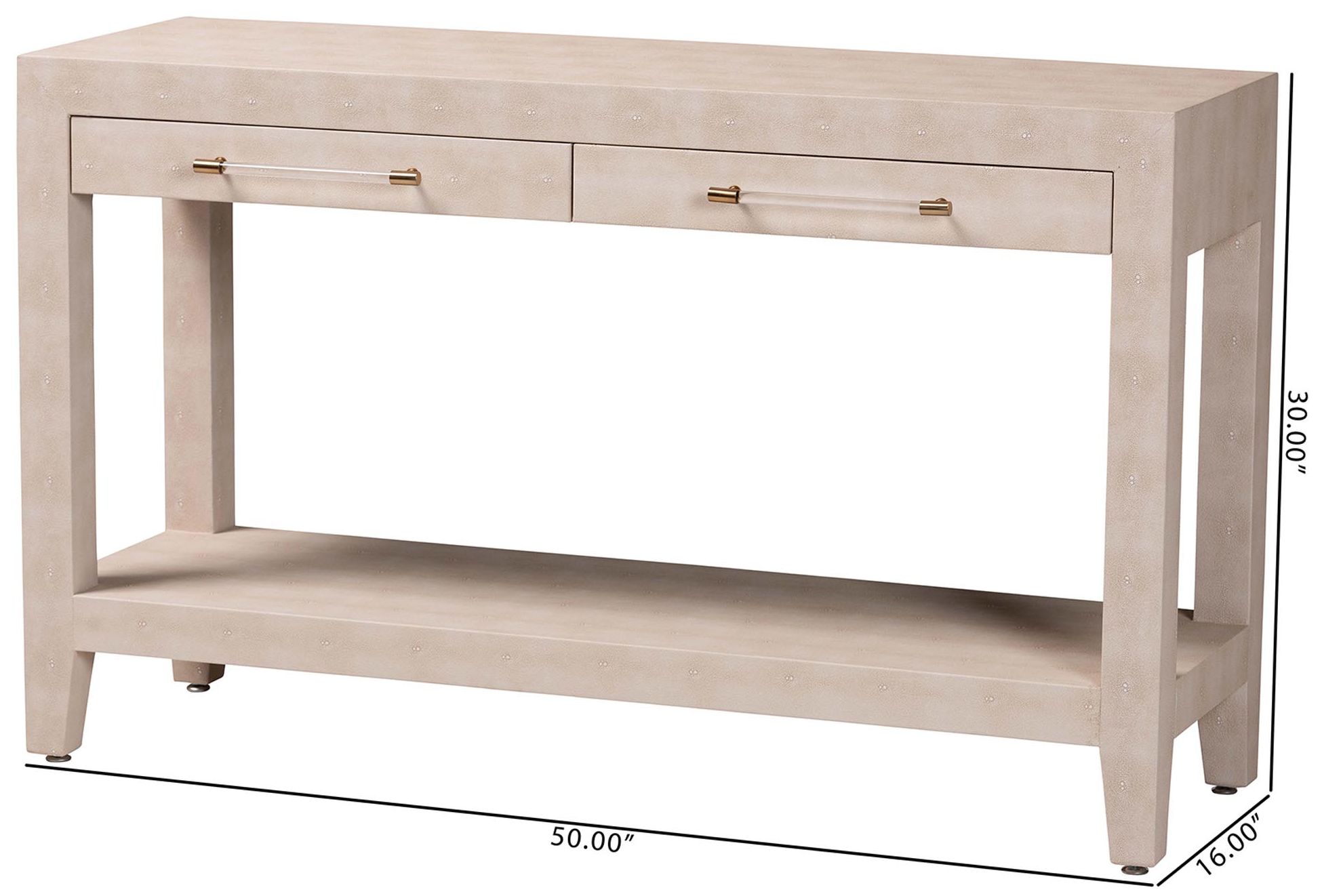 Baxton Studio Nira Faux Shagreen Console Table - Accent Display Piece