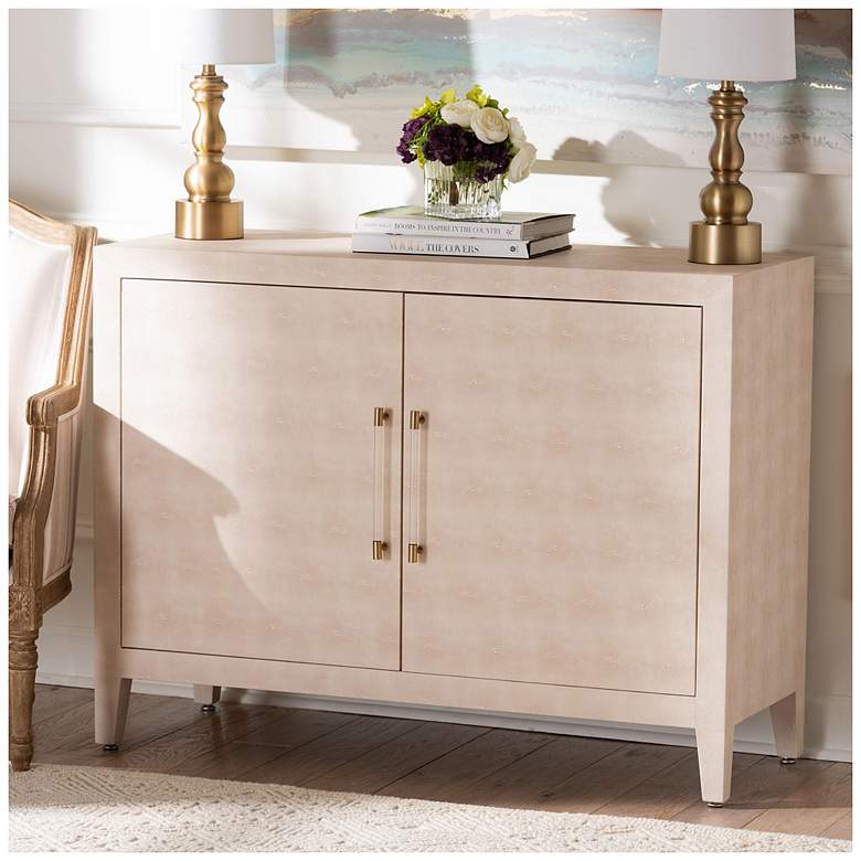 Image 1 Baxton Studio Nira Faux Shagreen Storage Cabinet - 2-Door Accent Sideboard