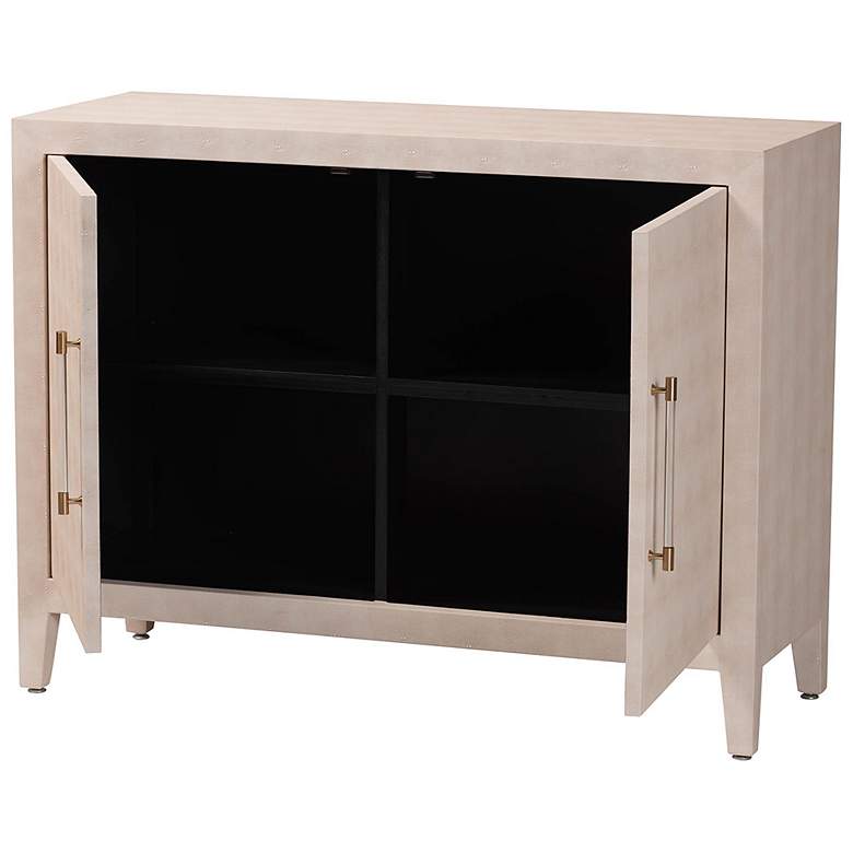 Image 3 Baxton Studio Nira Faux Shagreen Storage Cabinet - 2-Door Accent Sideboard more views