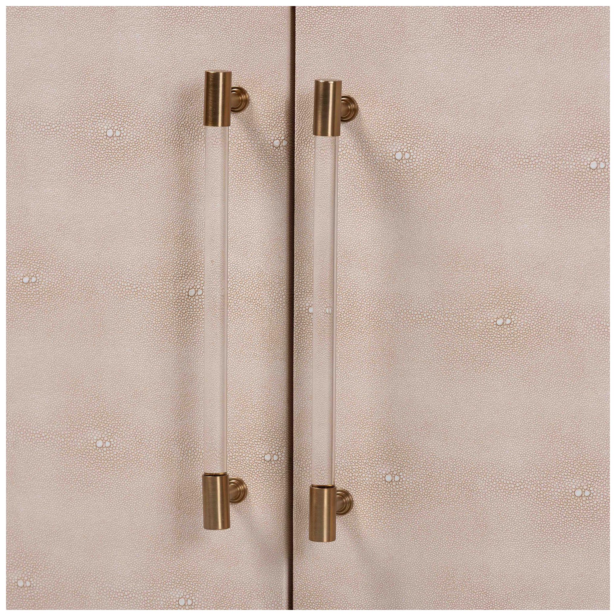 Baxton Studio Nira Faux Shagreen Storage Cabinet - 2-Door Accent Sideboard